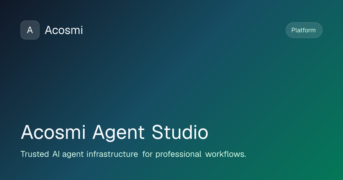 Acosmi Agent Studio | Crab Code by Acosmi