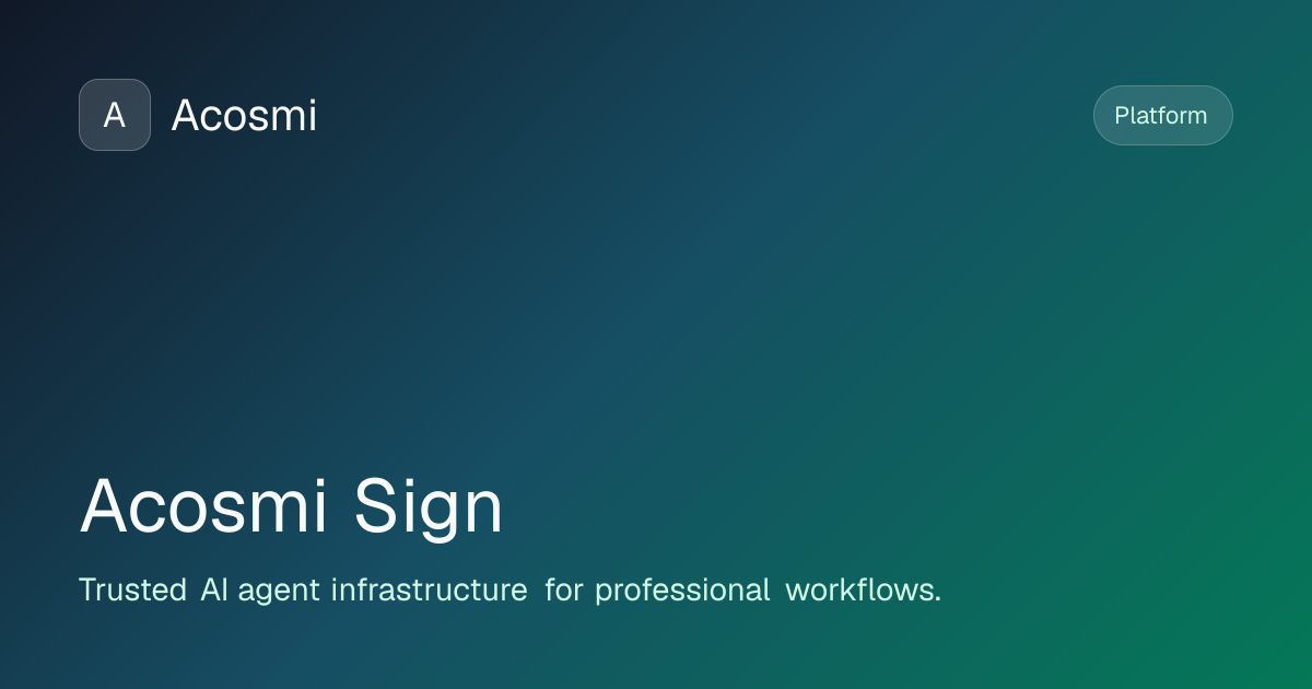 Acosmi Sign | 众律宝·法律电子认证 by Acosmi