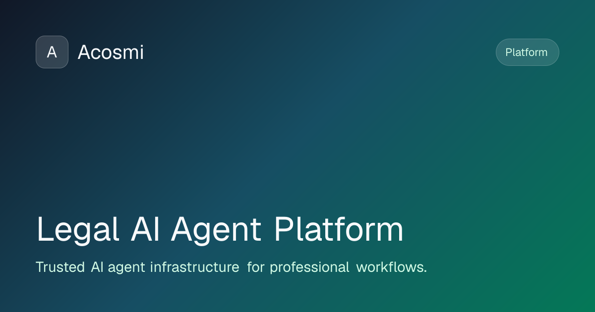 Legal AI Agent Platform